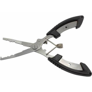 Imagem de Alicate De Pesca Bico Reto Corte Multifunção Tira Couro 16cm - Lamazon