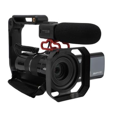 Imagem de Filmadora Com Câmera de Vídeo 4K, Gravador de Câmera Digital Com Zoom Digital de 30X Com Tela Sensível Ao Toque IPS de 3,5 Polegadas, Suporte para Câmera de Vlogging de até 256 GB