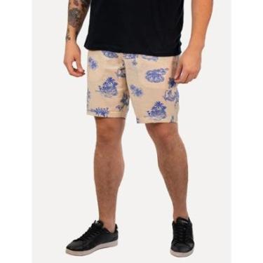 Imagem de Bermuda Reserva Masculina Casual Estampada Trancoso Off-White-Masculino