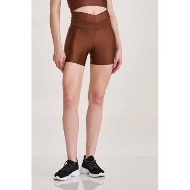 Imagem de Short Atletika Afina Cintura Cajubrasil Marrom Capuccino