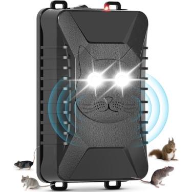 Imagem de Repelente de roedores com luz estroboscópica, repelente de mouse sob o capô alimentado por bateria para carros, caminhões, trailers e sótãos, protege motores de carros e espaços de ratos, ratos e