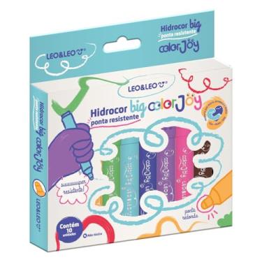 Imagem de HIDROCOR BIG PONTA QUE NÃO AFUNDA COLORJOY - CAIXA C/ 10 CORES LEO&LEO