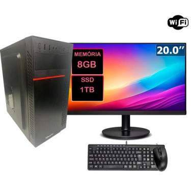 Imagem de Computador Pc Completo Monitor Intel I7 8gb Ssd 1tb + Wifi