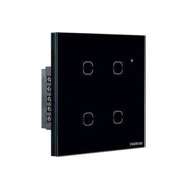 Imagem de Interruptor Smart Wi-fi Touch 4 Teclas Preto Ews 1004