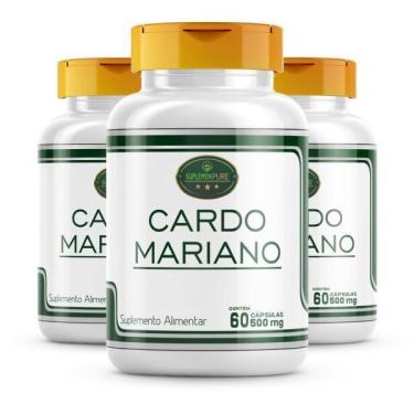 Imagem de Cardo Mariano Kit 3 Frascos - Silimarina 100% Pura