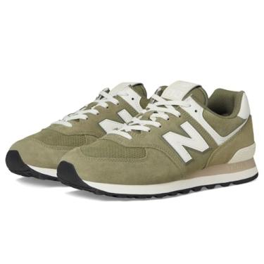 Imagem de New Balance Tênis unissex adulto 574 V2, Olivina escura/sal marinho, 9 Wide Women/7.5 Men