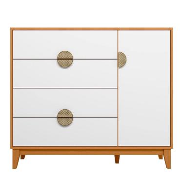 Imagem de Cômoda Sapateira 4 Gavetas 1 Porta 100% MDF Cauê
