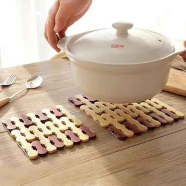 Imagem de Descanso De Panela Bambu Suporte Para Panela Prato