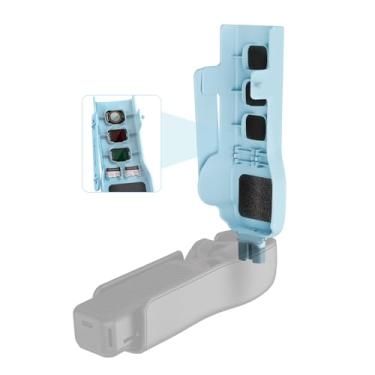 Imagem de YUULNMOP Capa protetora de suspensão cardan colorida atualizada compatível com DJI Osmo Pocket 3, capa protetora de lente de câmera, compartimentos de armazenamento de filtro magnético para bolso 3