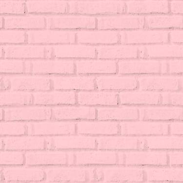 Imagem de Papel De Parede 12m Adesivo Rosa Tijolinho Menina