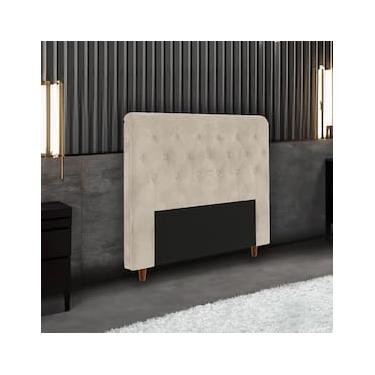 Imagem de Cabeceira para Cama Box Solteiro Portobel Marcela com Revestimento em Suede