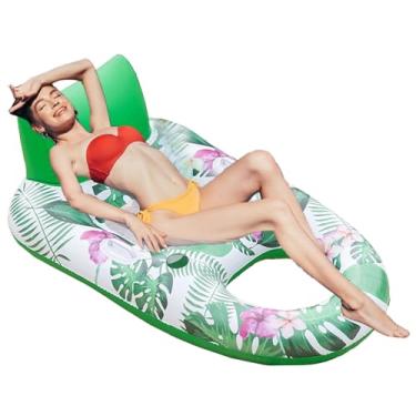 Imagem de Artigos Infláveis para Piscina Adultos - Flutuador insuflável em PVC para uso aquático,Colchão Flutuante para Nadar Relaxar Jardim Praia Festa