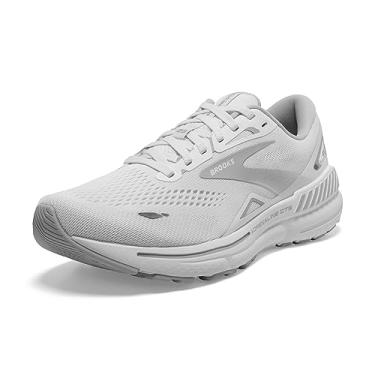 Imagem de Brooks Tênis de corrida feminino Adrenaline GTS 23, Branco/Ostra/Prata, 11.5 Wide