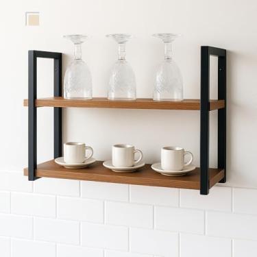 Imagem de Suporte moderno para micro-ondas suspenso industrial 60×20 (Freijo)