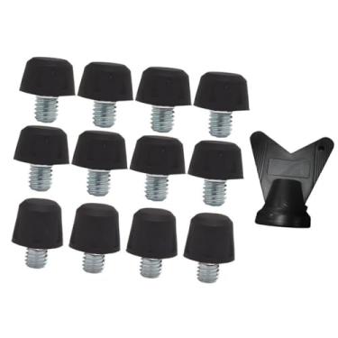 Imagem de MotiveTech 12 Peças de Pontas para Chuteiras de Futebol M5.85 Antiderrapantes para Jogadores de Rugby Profissional para Tênis Esportivos, Preto