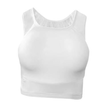 Imagem de RNXRZANK Protetor de Peito de Karatê, Protetor de Peito Esportivo Leve para Boxe, Colete Protetor para Vôlei, Taekwondo, Boxe, Academia, S