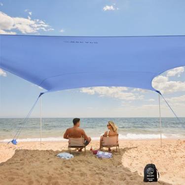 Imagem de Barraca de praia WEKAPO Sun Shelter de fácil configuração com 2 m de a