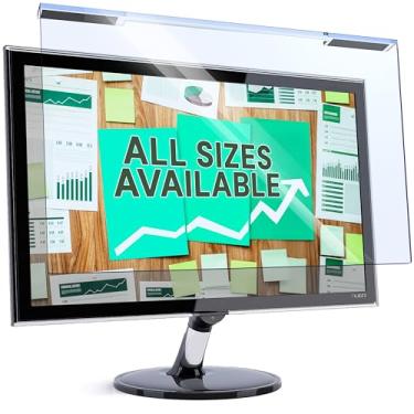 Imagem de VINTEZ Protetor de tela com luz azul para monitor de computador e laptop de 17, 17,1, 18,1, 19 polegadas – Película anti-UV com bloqueio de luz azul para PC desktop, filtro de proteção ocular, 38,9 cm