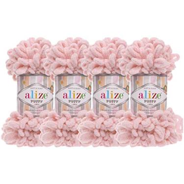 Imagem de 4 skn/Ball Alize Puffy Baby Fio cobertor grande 100% micropoliéster fio macio 400 g 39,3 jardas (161 pó)
