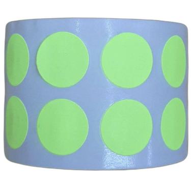 Imagem de Etiqueta Adesiva Bolinha Colorida Amarelo Fluorescente 15Mm