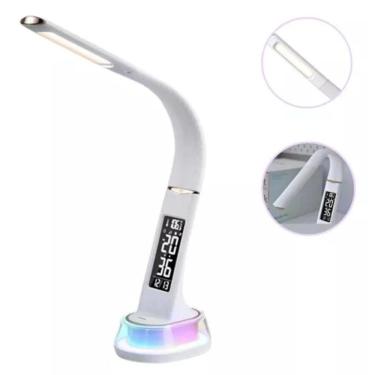 Imagem de Luminária Abajur Rgb Flexível Led Smart Relógio De Mesa