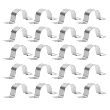 Imagem de LC LICTOP Correia de tubo rígido para diâmetro de 1,14 polegadas, suporte em U de fixação de dois furos, braçadeira de aço inoxidável 304 para conduíte, sistema de pumbing, canal de suporte, 20 peças