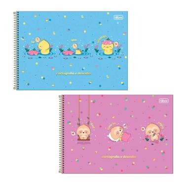 Imagem de Caderno espiral capa dura cartografia 80 fls Mellow Tilibra