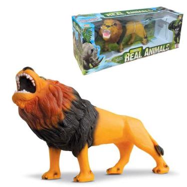 Imagem de Leão Coleção Real Animals, Bee Toys, Boneco Em Vinil Atóxico 15cm Cria