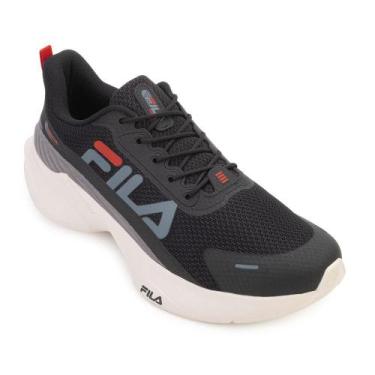 Imagem de Tênis Fila Progress Lite e Meia FL24, Preto, Grafite, 41