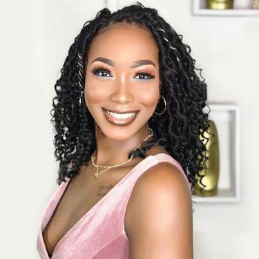 Imagem de Crochet Hair Fulcrum Goddess Locs 25 cm, 8 pacotes para mulheres negra