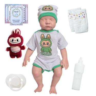 Imagem de Bebe Reborn Menino Realista 100% Silicone Enxoval Labubu - Cegonha Reb