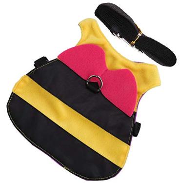 Imagem de Zerodis Arnês de Coelho Ajustável Produtos para Animais de Estimação Suprimentos para Animais de Estimação Pequenos Arreios Bonito Design de Abelha Trela ​​de Segurança para de Pequenos como Coelhos