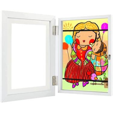 Imagem de Molduras De Arte Para Crianças Com Abertura Frontal, Moldura De Arte Mutável Para Exibição De Imagens, Molduras De Arte A4 Para Projetos De Arte Para Crianças, Desenho Pa, White, 1pcs