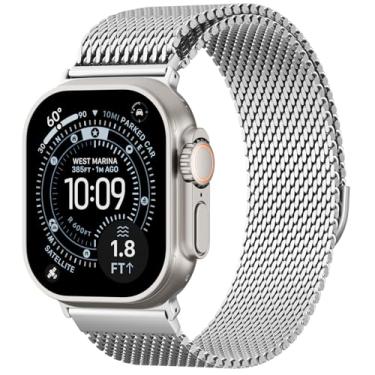 Imagem de Pulseira de malha magnética milanesa compatível com Apple Watch Ultra séries 3/2/1 de 49 mm, 46 mm, 45 mm, 44 mm, 42 mm, 41 mm, 40 mm e 38 mm para Apple Watch Ultra 3/2/1 séries 11 10 9 8 7 6 5 4 SE