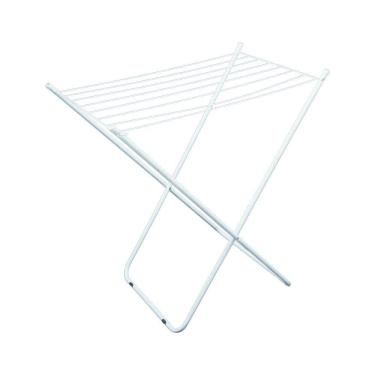 Imagem de Varal De Chão Aramado Sem Abas Retrátil Dobrável Reforçado Branco - Gudim