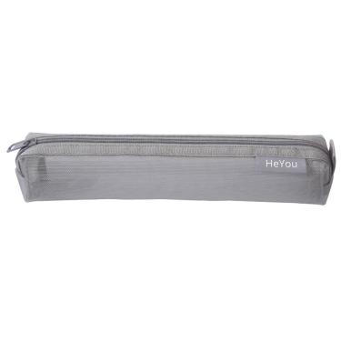 Imagem de Estojo de lápis de malha transparente de nylon compacto 22 cm x 4 cm