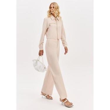 Imagem de Calça Wide Leg Cintura Alta Com Zíper-Feminino