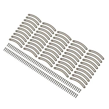 Imagem de KUIDAMOS Kit de Dobradiça de Suporte para Tampa Recurvada, Macia, para Caixa de Madeira, Estojo de Joias, Estilo retrô, Móveis para Casa, 100 Peças, 6,7x1cm para Exibição (Bronze)