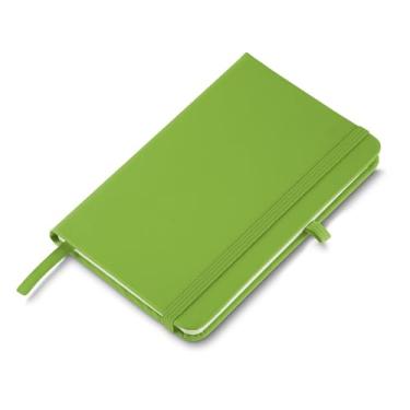 Imagem de Caderno de Anotações A6, Capa Dura em Material Sintético, Vermelho, 80 Folhas Pautadas, com Elástico e Suporte para Caneta, Capa em PU (14x9cm) (1, Verde)