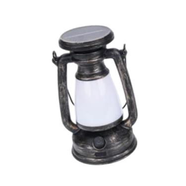 Imagem de MotiveTech Lanterna LED vintage para exterior, decoração de paisagem, luz suspensa retrô para jardim, L Bronze with Solar