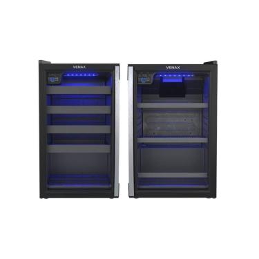 Imagem de Conjunto Cervejeira Venax Blue Light 102 Litros + Adega Piubella 24 Garrafas Porta Invertida Preto - 220V