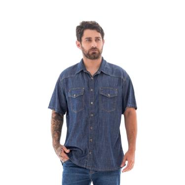 Imagem de Camisa Jeans Masculina Arauto Leve M/c
