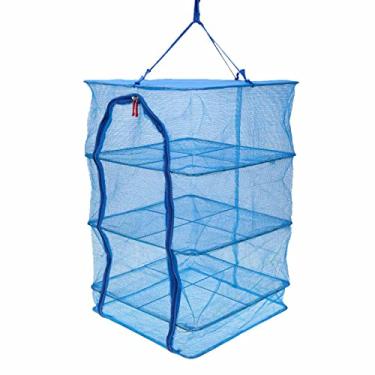 Imagem de 4 Camadas de Pratos Peixe com Legumes Malha Secagem Suspensa para Comida Deliciosa e Segura