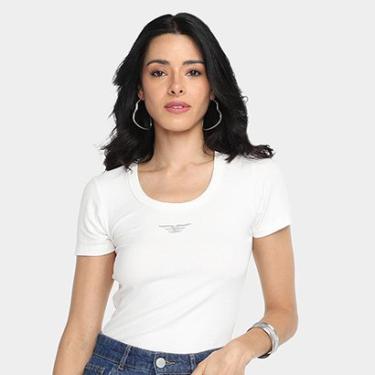 Imagem de Camiseta Baby Look Ellus Canelada Hotfix Feminina-Feminino