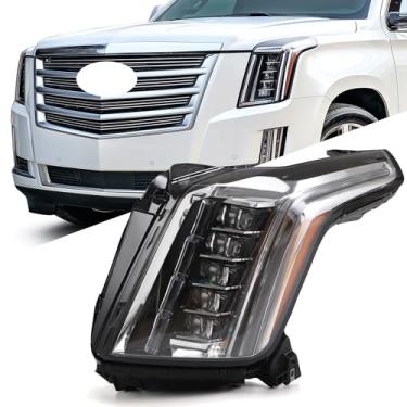 Imagem de Conjunto de farol de LED compatível com Cadillac Escalade 2015-2020, lado do motorista esquerdo, número de peça 84216044 GM2502457
