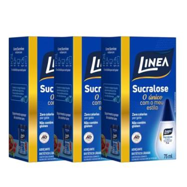 Imagem de Kit 3 Linea Adoçante Sucralose Líquido 75ml