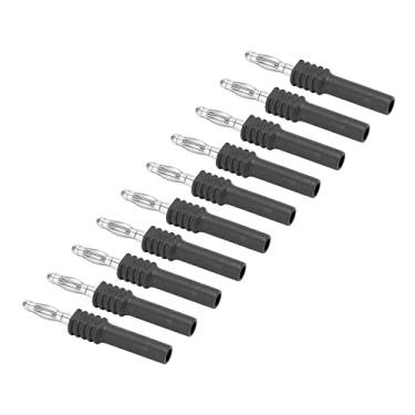 Imagem de KIMISS 10 Peças Adequadas para J.20025 Conector de Plugue Banana 4mm Macho para 2mm Fêmea Adaptador para Multímetros e Equipamentos Eletrônicos (Preto)
