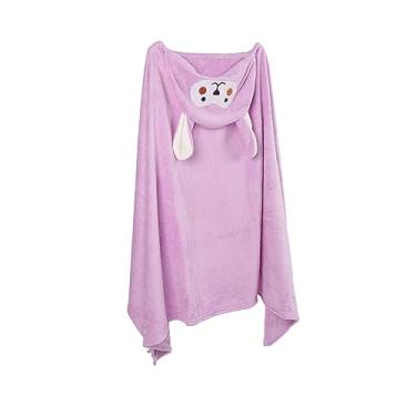 Imagem de aqxreight Toalha de Banho para bebê Com Capuz Absorção de água Fleece Cartoon Toalha de Banho Infantil Macia Rosa Mantém A Forma A Qualidade da Lata ou Lavar à Mão Em Baixo e Limpo e Seco de para