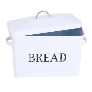 Imagem de aqxreight Caixa de Pão de Metal Com Alça Multifuncional Excelente Ferro Selado Recipiente de Armazenamento de Pão retrô para Bancada de Cozinha e Necessidades Diversas como Frutas só Podem Caixa Não