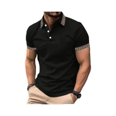Imagem de Camisa Polo Masculina De Verão Casual E Fashionável, Macia E Respiráve